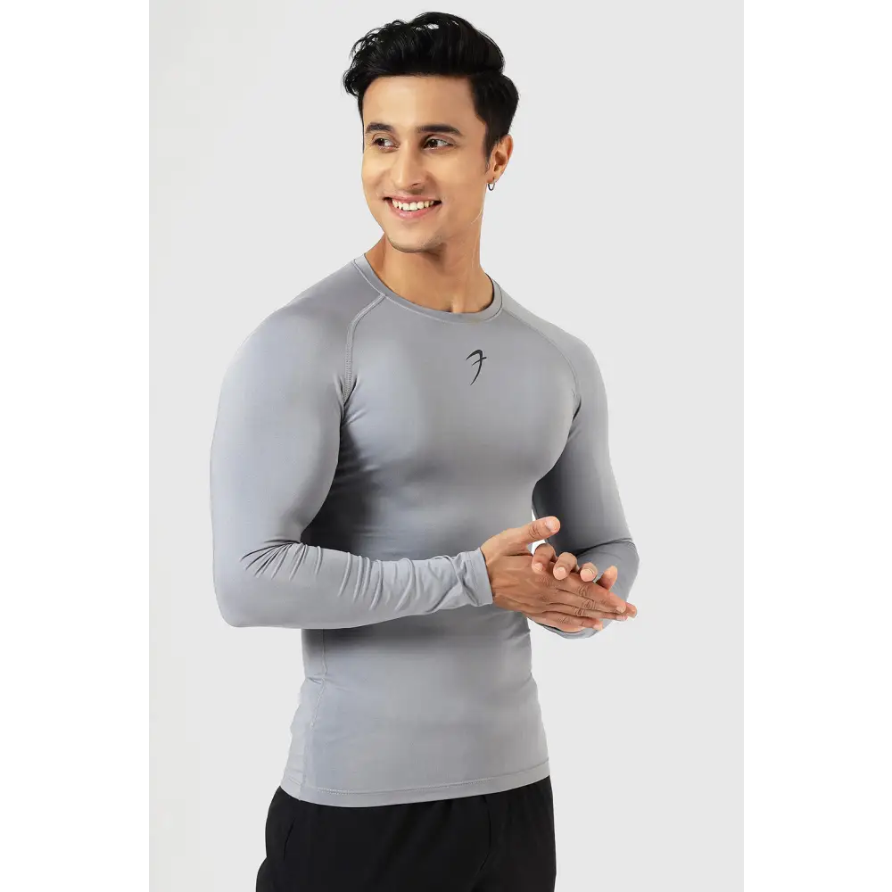 Compression Fullsleeves T-shirt Sea Grey - Tshirts