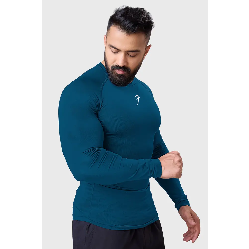 Compression Fullsleeves T-shirt Teal - Tshirts