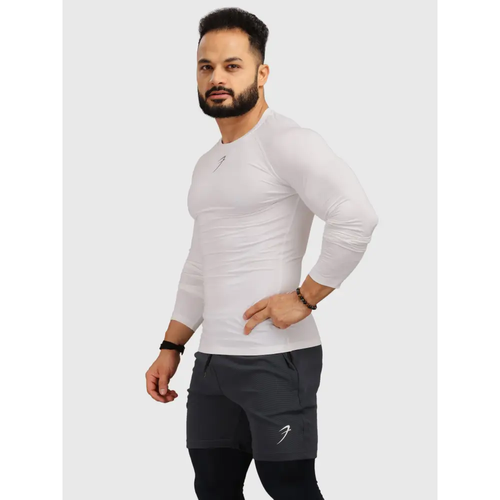 Compression Fullsleeves T-shirt White