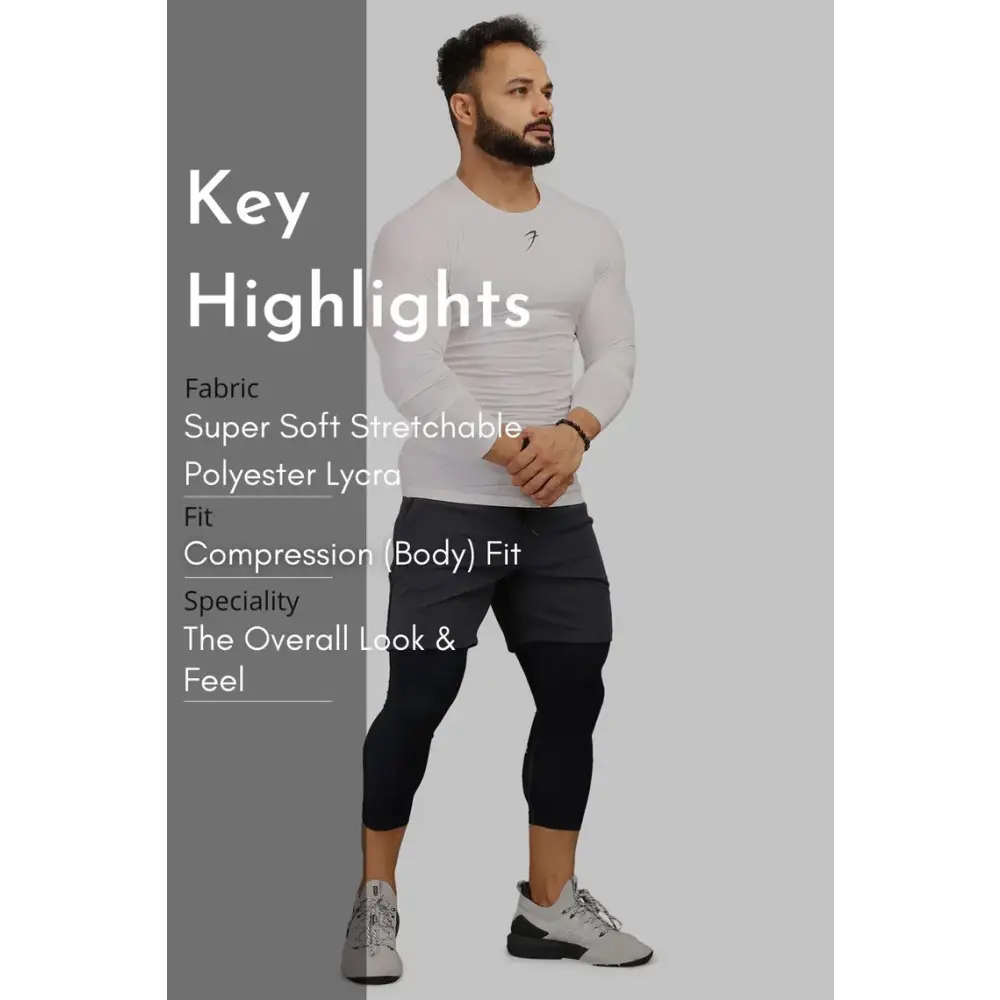 Compression Fullsleeves T-shirt White