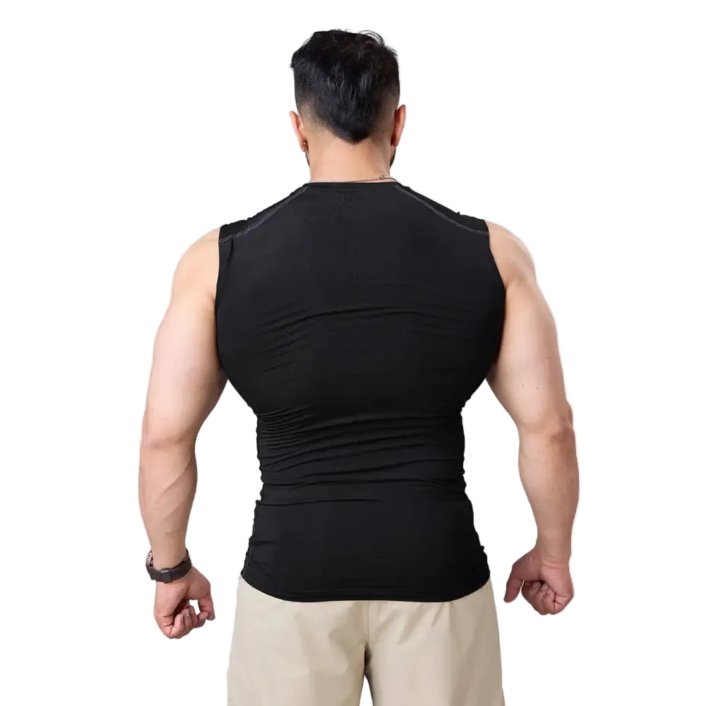 Compression Sleeveless Tank Black - Vest