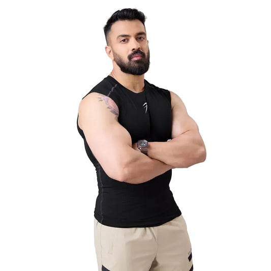 Compression Sleeveless Tank Black - Vest