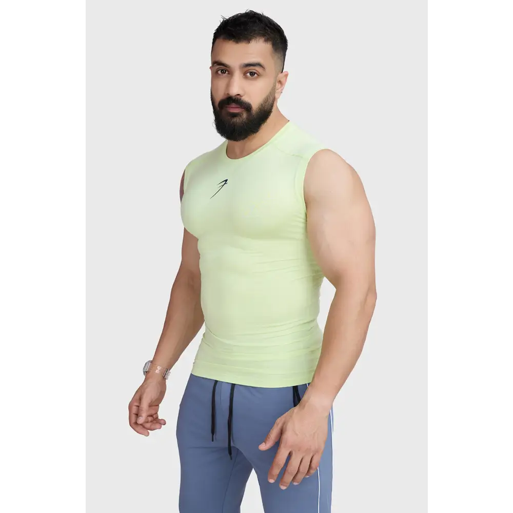 Compression Sleeveless Tank Lime - Vest