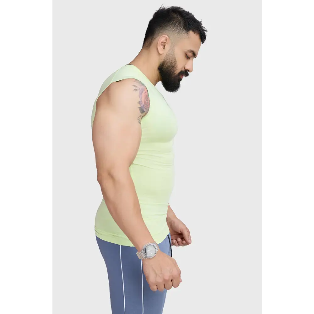 Compression Sleeveless Tank Lime - Vest