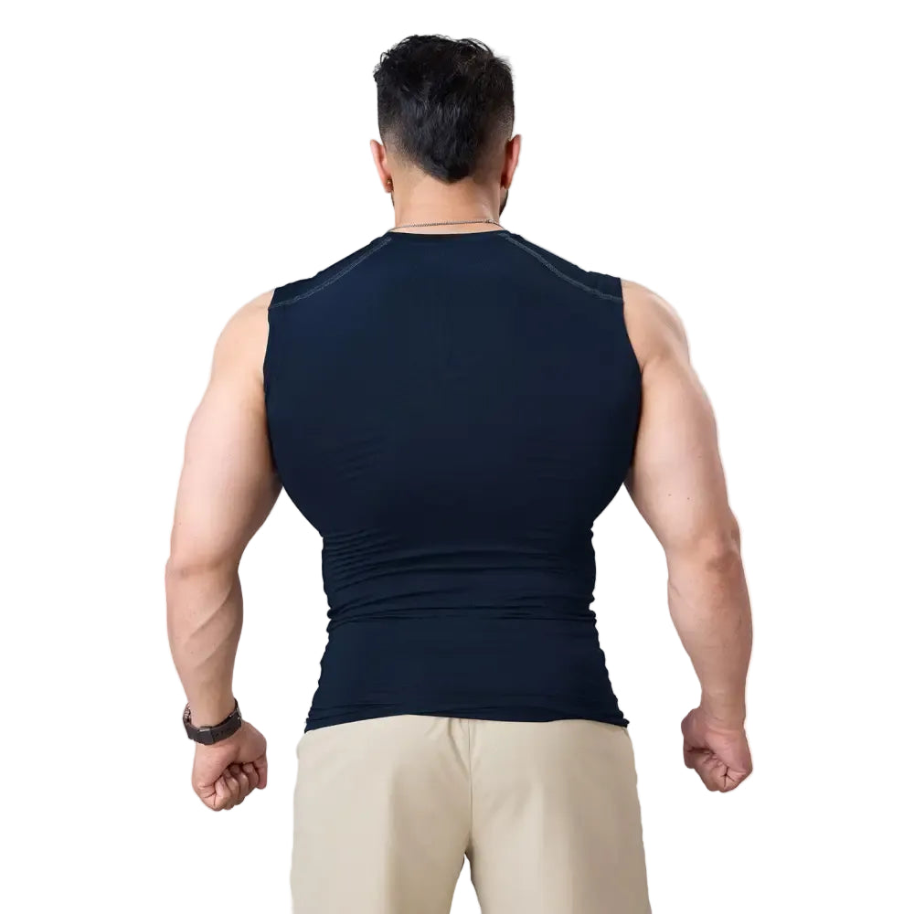 Compression Sleeveless Tank Navy - Vest