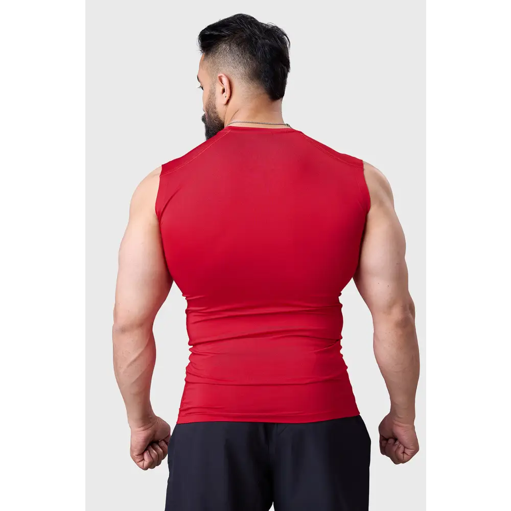 Compression Sleeveless Tank Red - Vest