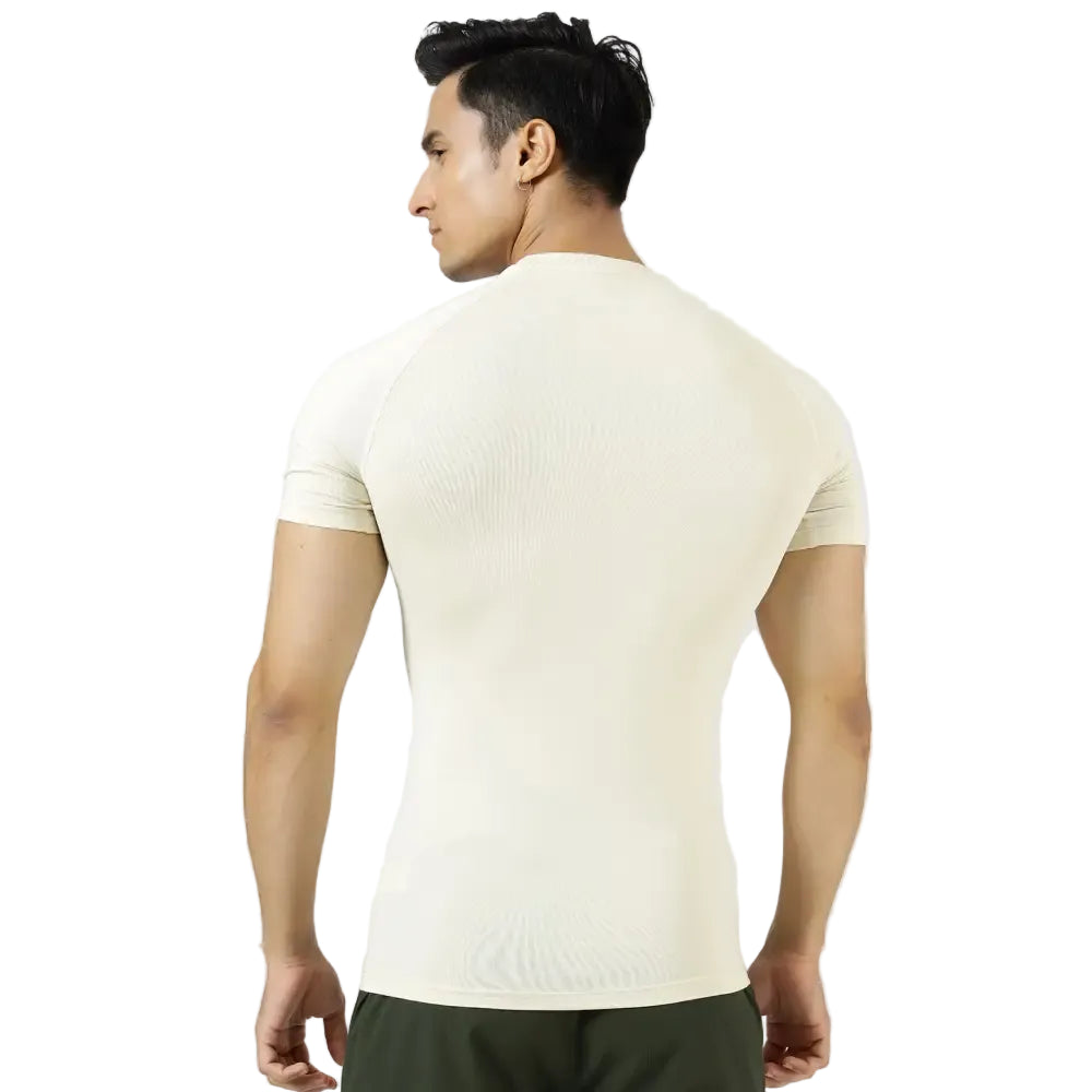 Compression T-shirt Beige - Tshirts