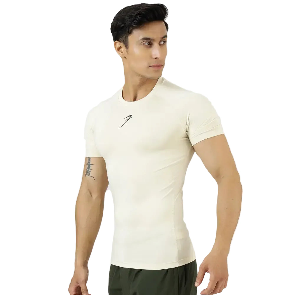 Compression T-shirt Beige - Tshirts