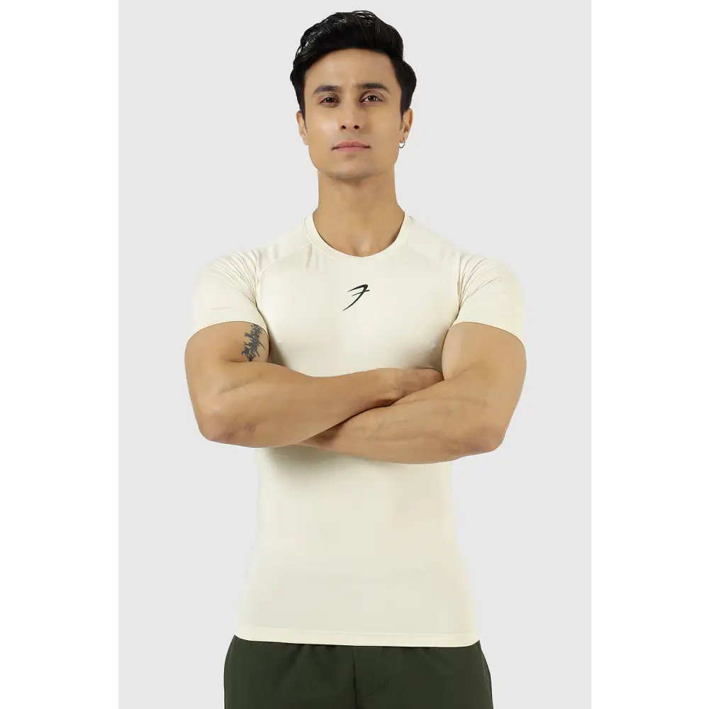 Compression T-shirt Beige - Tshirts