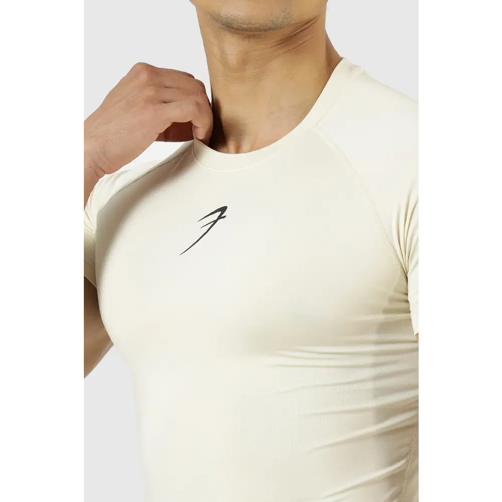 Compression T-shirt Beige - Tshirts