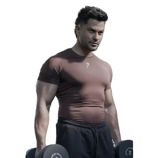 Compression T-shirt Brown - Tshirts