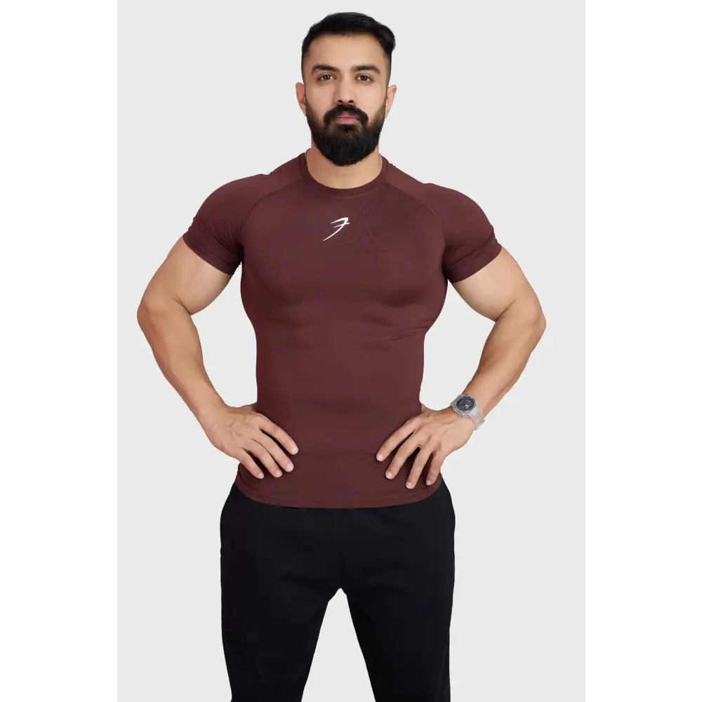 Compression T-shirt Brown - Tshirts