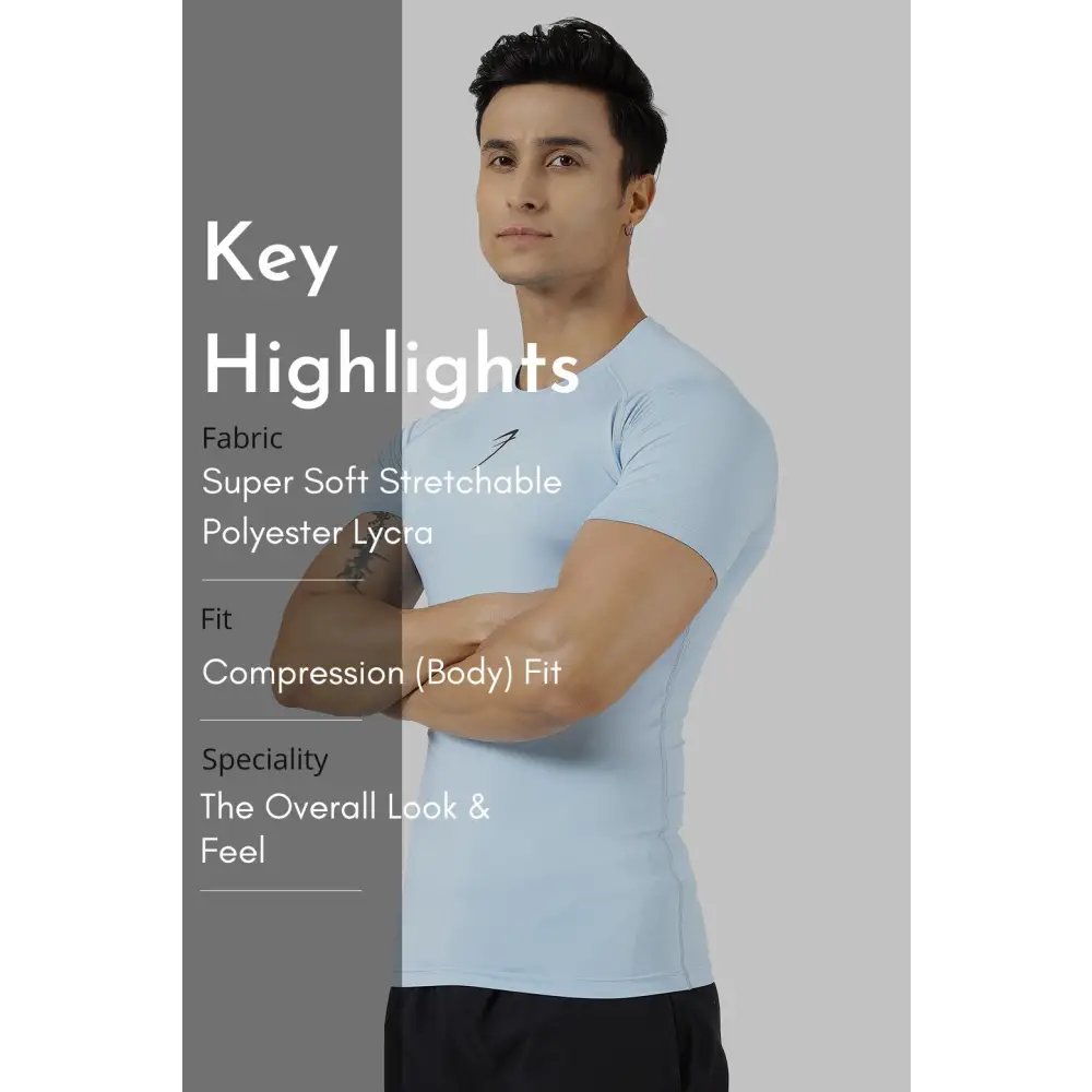 Compression T-shirt Glacial Blue - Tshirts