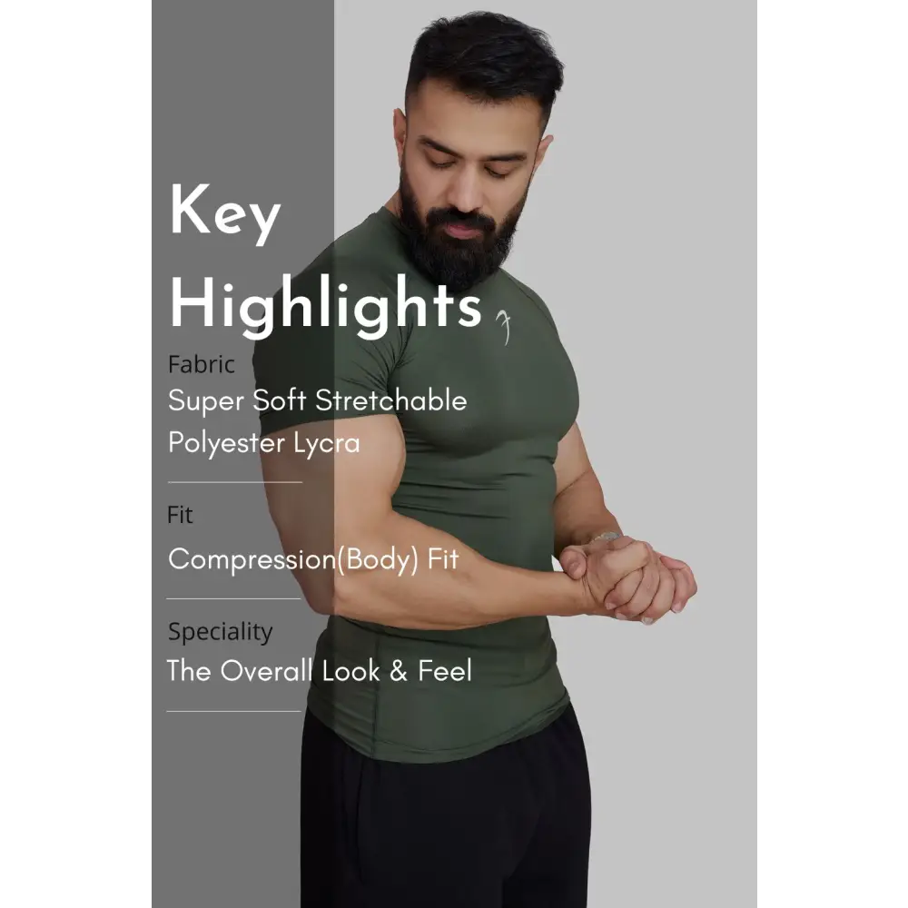 Compression T-shirt Olive - Tshirts