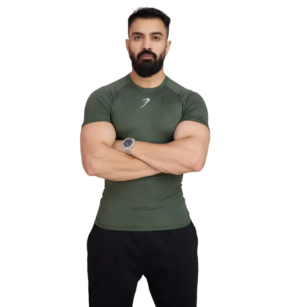 Compression T-shirt Olive - Tshirts