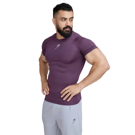 Compression T-shirt Plum - Tshirts