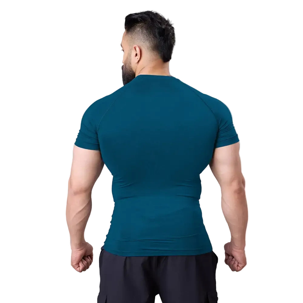 Compression T-shirt Teal - Tshirts