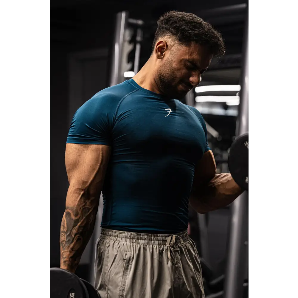 Compression T-shirt Teal - Tshirts