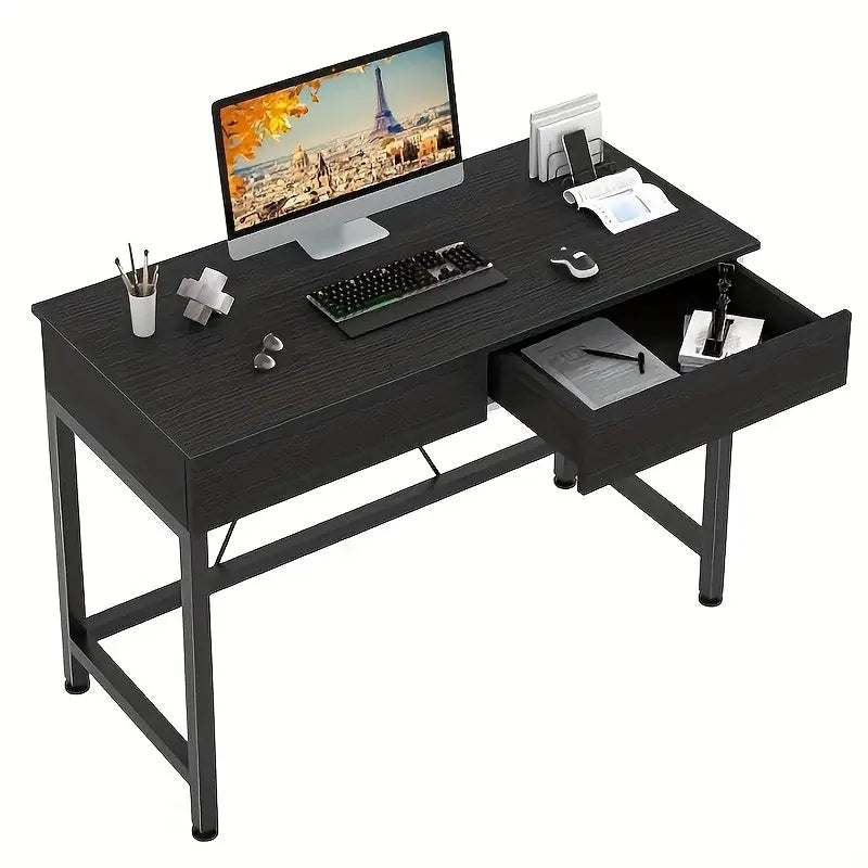 Computer Desk with Drawers (3 colours available) - Black - SS