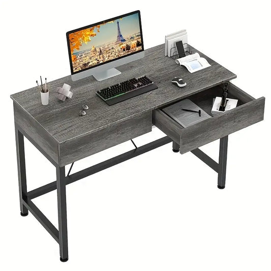 Computer Desk with Drawers (3 colours available) - Grey - SS