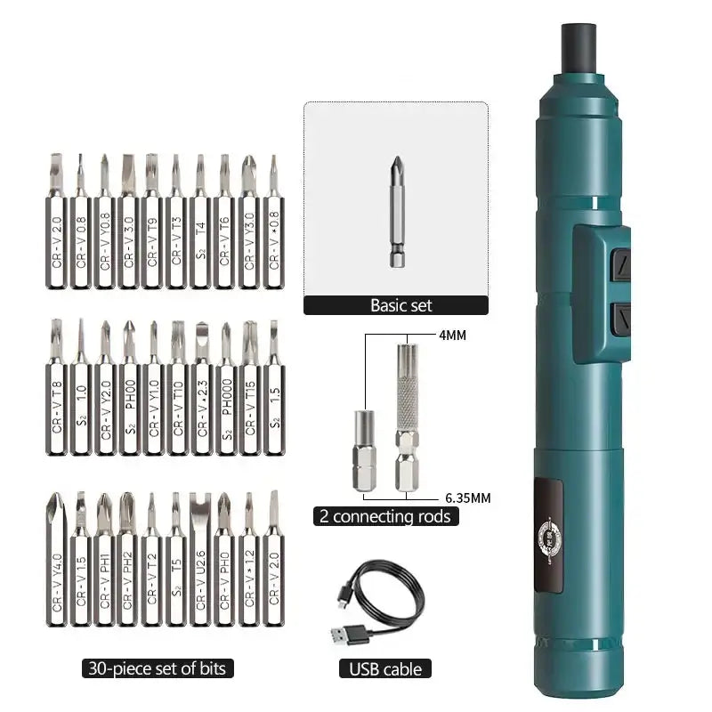 Cordless Electric Screwdriver Set (5 different sets available) - 34set Style 1 - HBC