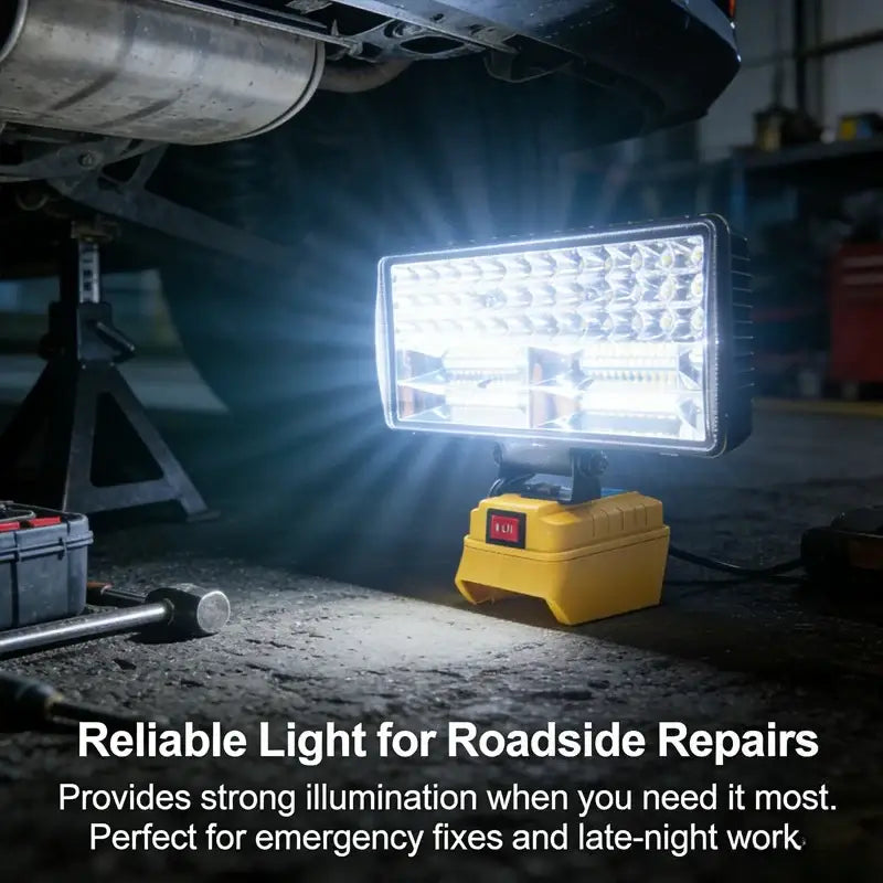 Cordless LED Work Light for Dewalt 20V Battery Flood Light USB Charging Port Portable Flashlight for Emergency,자동차 정비