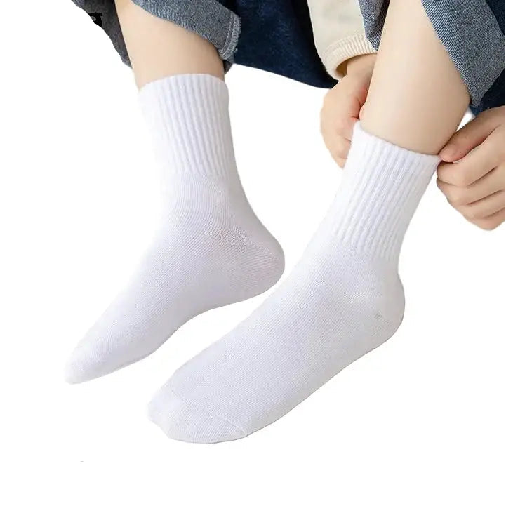 Cotton Sport Socks – 5 Pairs (Ages 3–13) (5 colours available) - SS