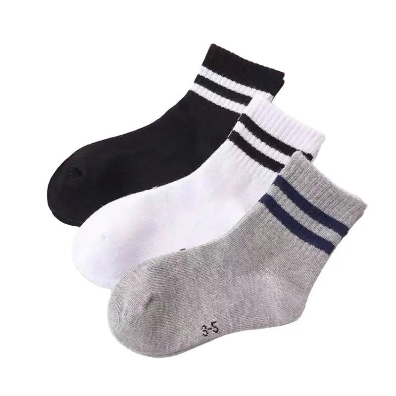 Cotton Sport Socks – 5 Pairs (Ages 3–13) (5 colours available) - SS