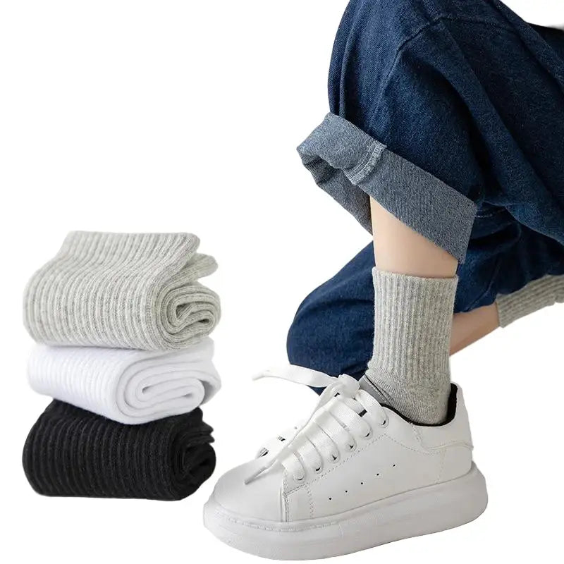Cotton Sport Socks – 5 Pairs (Ages 3–13) (5 colours available) - SS