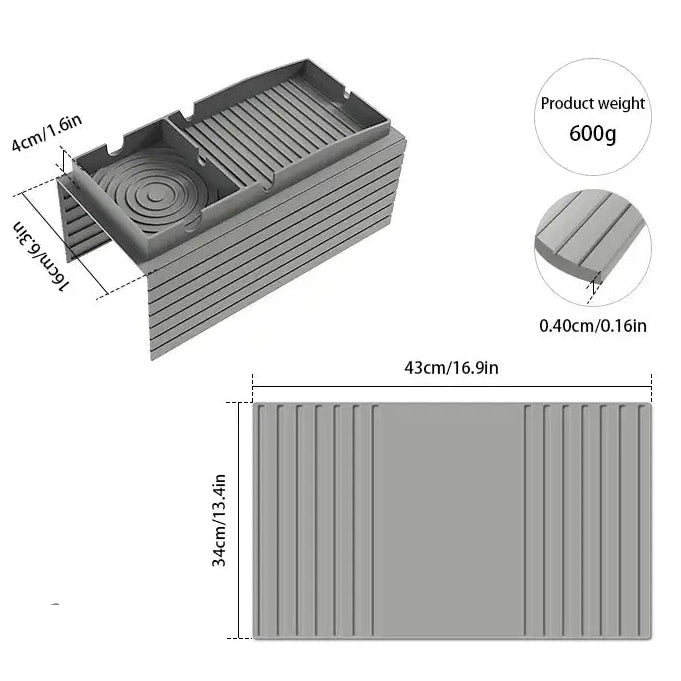 Couch Cup Holder Silicone Anti-Slip Sofa Storage Box Arm Chair Couch Recliner Remote Control Organizer Holder Sofa