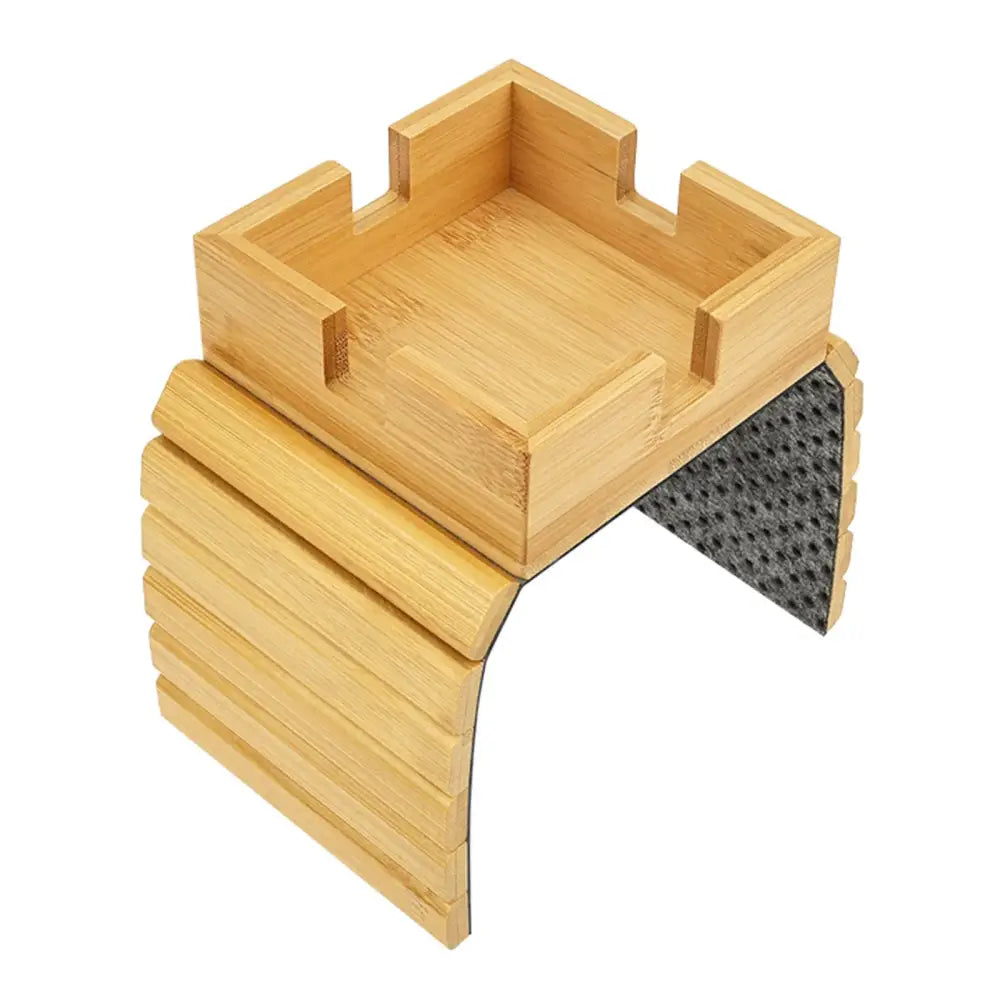 Couch Cup Holder Tray Wooden Anti Slip Sofa Arm Tray Multifunctional Sofa Cup Holder Armrest Organizer For Cups Remote