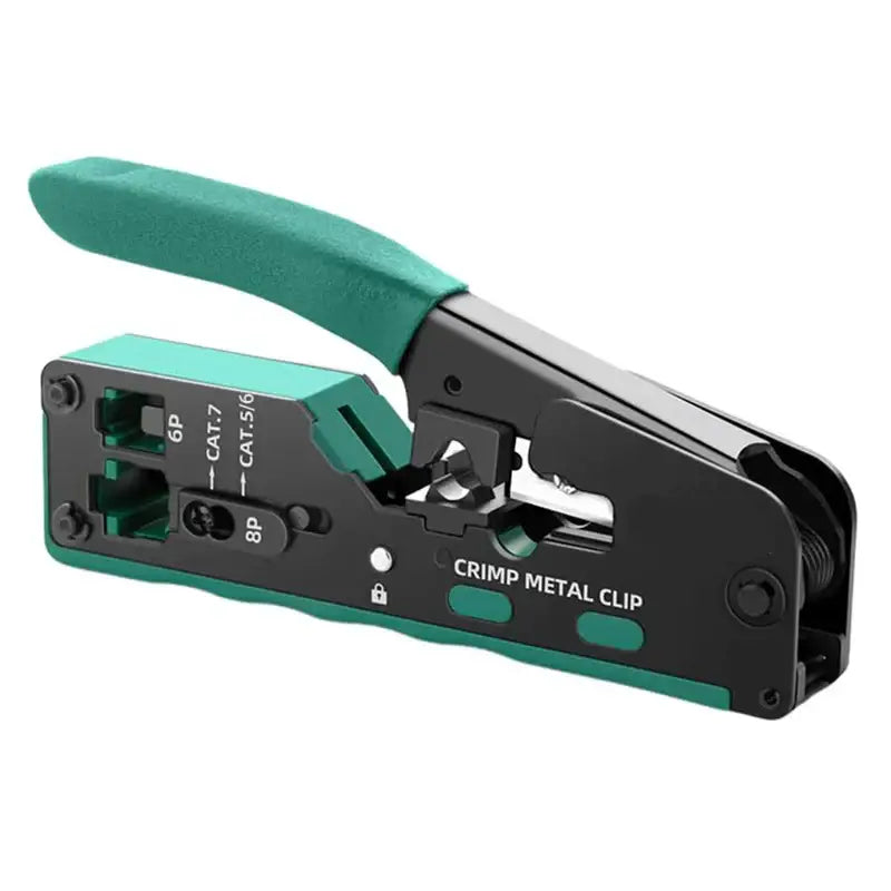 Crimping & Stripping Tool with 8P/6P Ethernet Connectors (different colours available) - Green / Crimp Plier - HBC