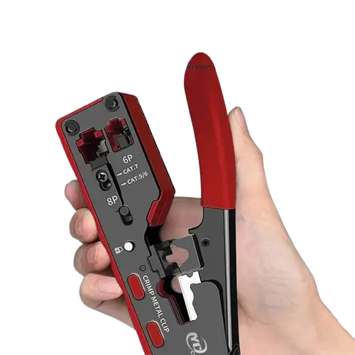 Crimping & Stripping Tool with 8P/6P Ethernet Connectors (different colours available) - HBC