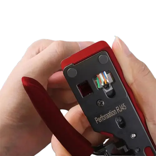Crimping & Stripping Tool with 8P/6P Ethernet Connectors (different colours available) - HBC
