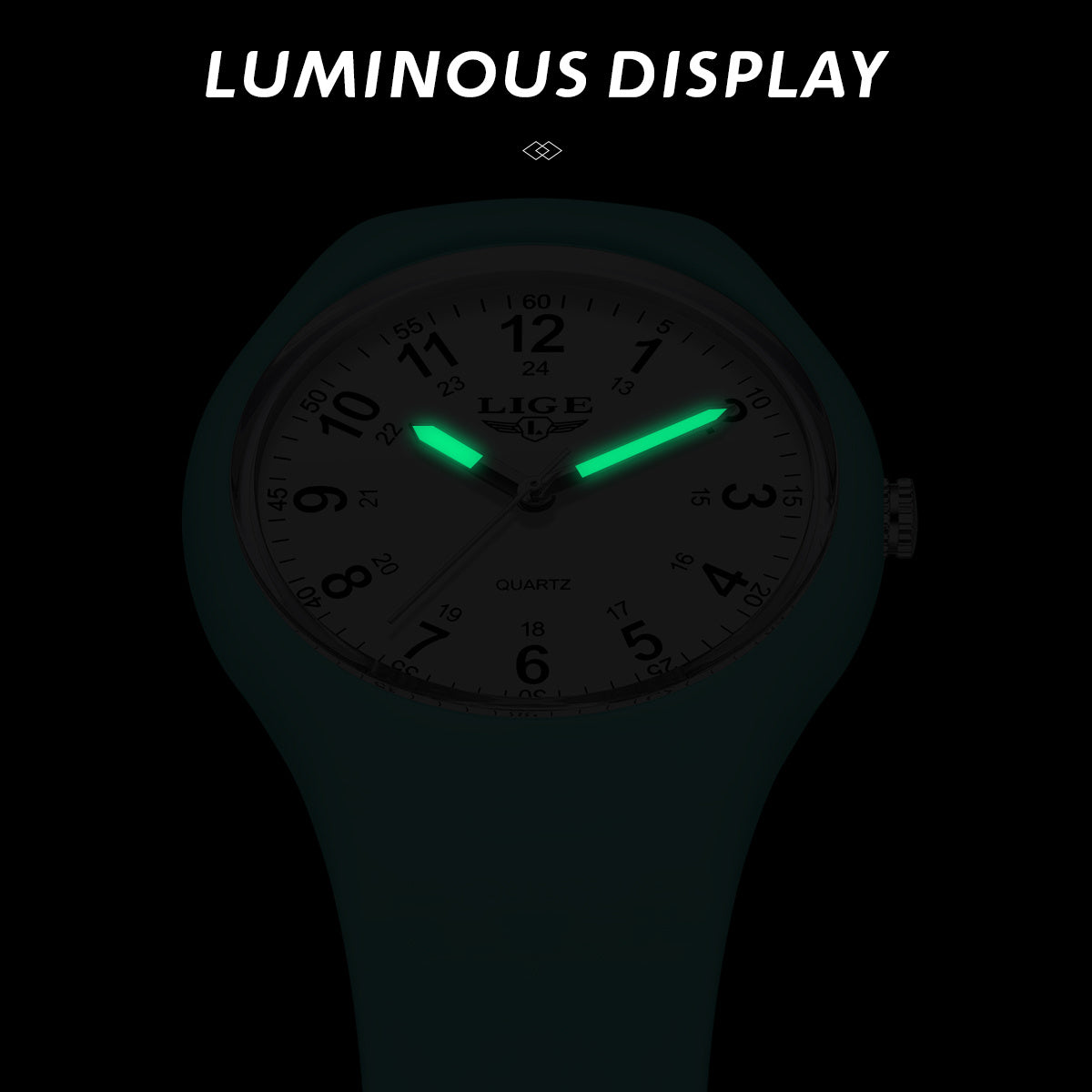 LIGE Minimalist Silicone Quartz Watch – Unisex Design (Available in Multiple Colour Combinations)