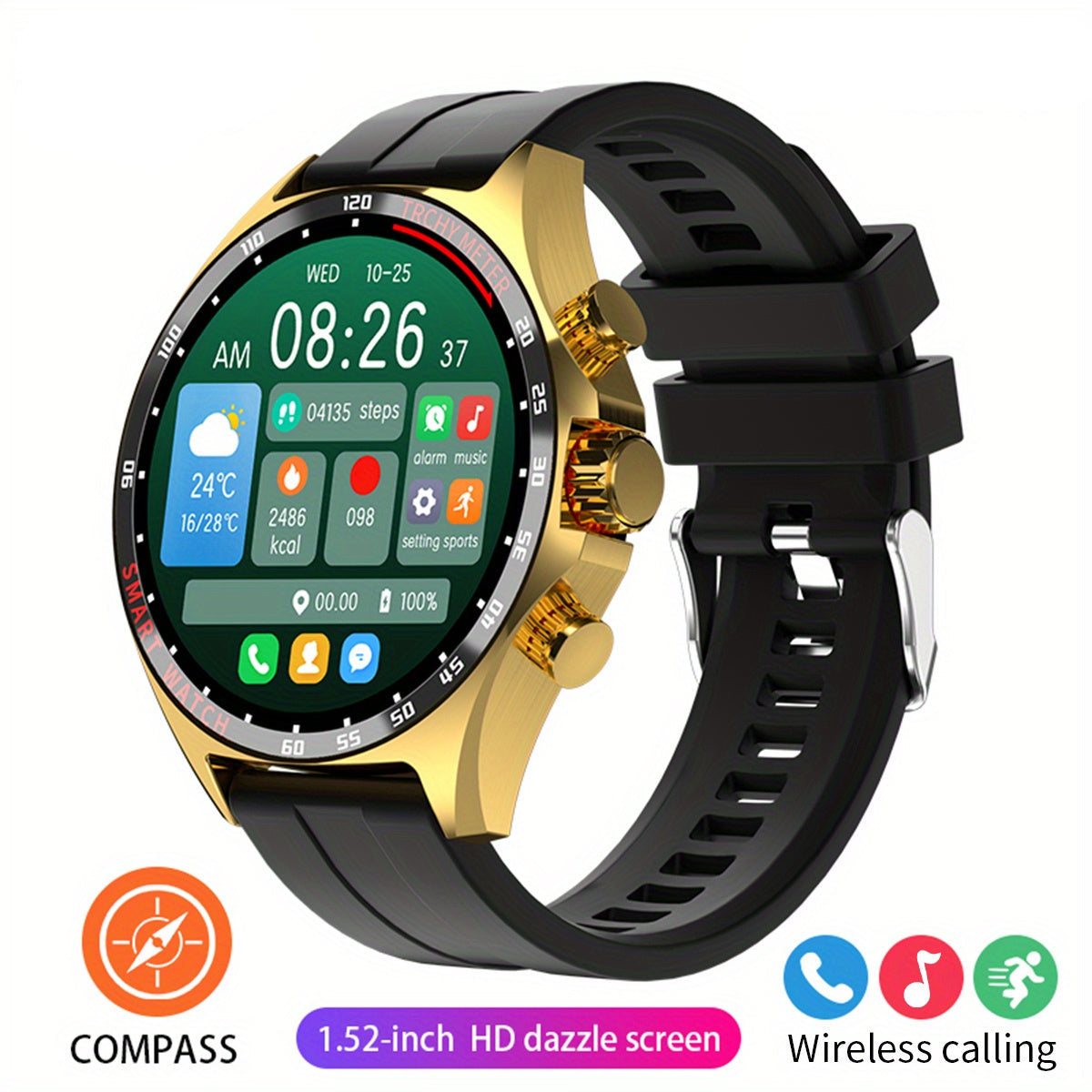 LIGE Men's Smart Watch – Touch Screen with Wireless Calls & Fitness Tracking (6 designs available)
