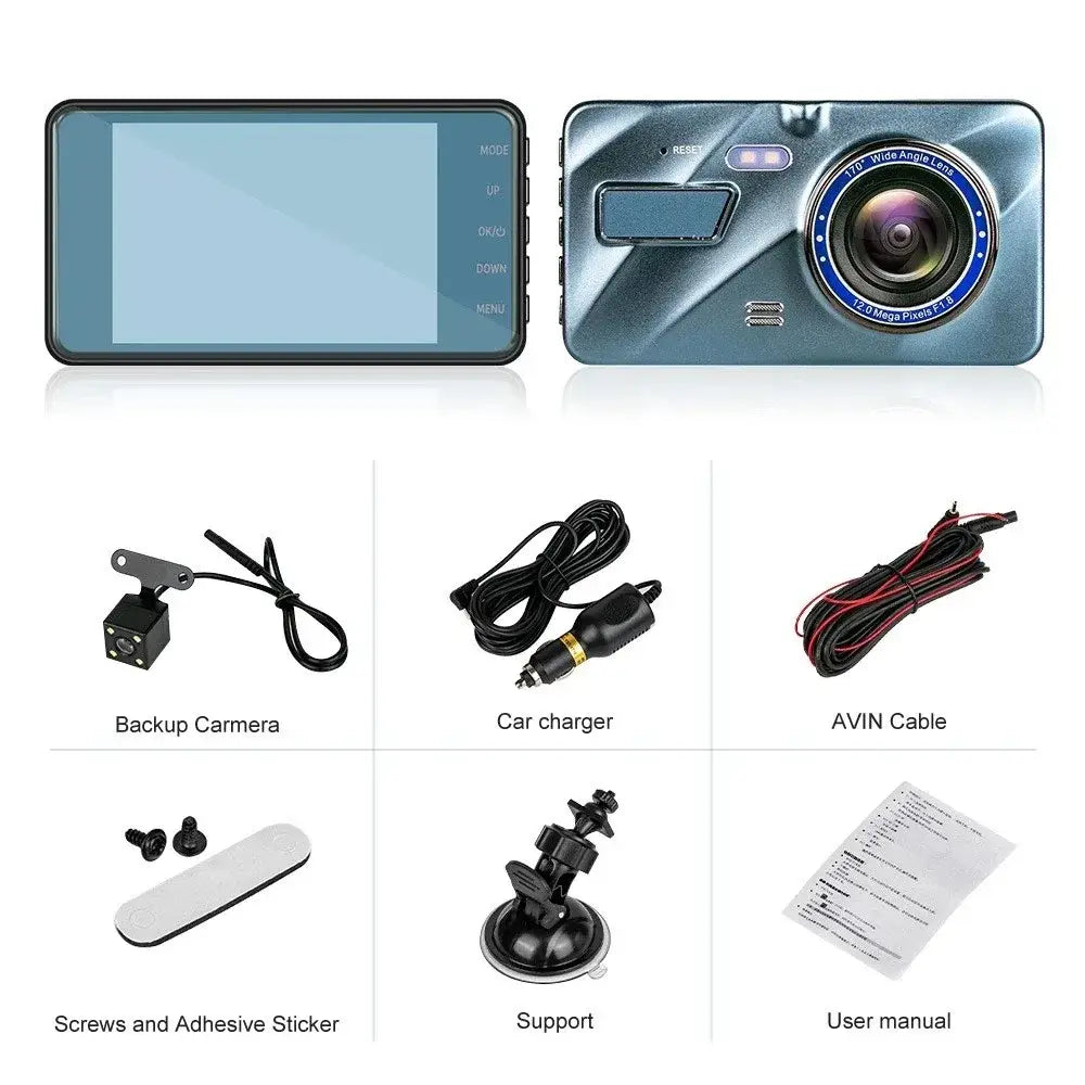 Dash Cam Full HD 1080P Car DVR Rear View Car Camera Video Recorder Car Accessories Night Vision Vehicle Black Box Auto