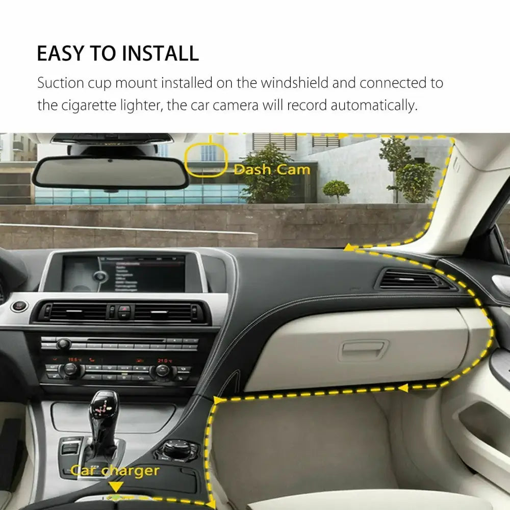 Dash Cam Full HD 1080P Car DVR Rear View Car Camera Video Recorder Car Accessories Night Vision Vehicle Black Box Auto