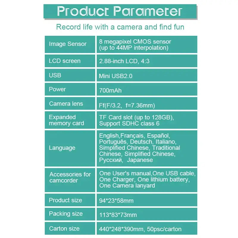 DC-402 Digital Camera Autofocus Camera for Compact Cameras 1080P Cameras for Beginner Photography