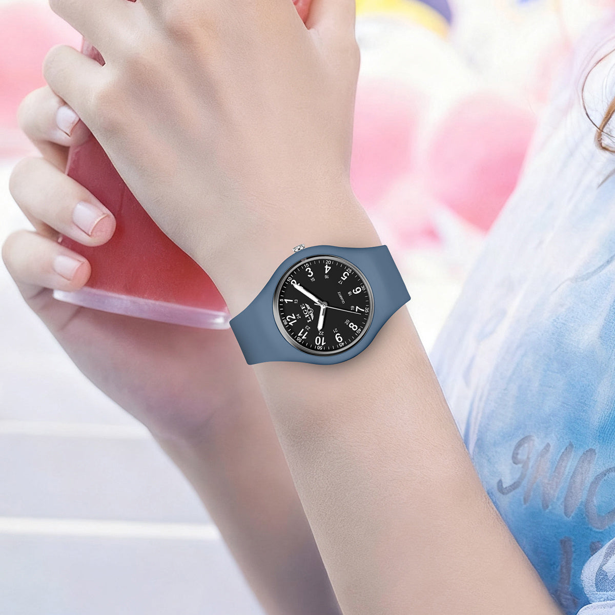 LIGE Minimalist Silicone Quartz Watch – Unisex Design (Available in Multiple Colour Combinations)