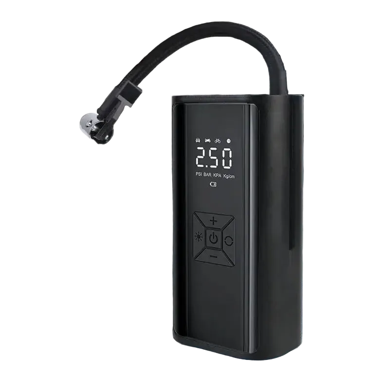 Digital Air Pump With LED Light Wireless Tire Inflator Air Compressor Portable Tire Pressure Gauge LCD Display 150PSI