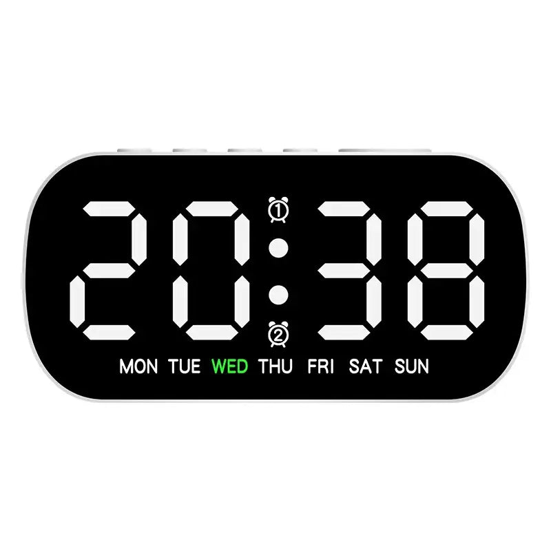 Digital Alarm Clock – USB Powered LED (different colours available) - White - HBC