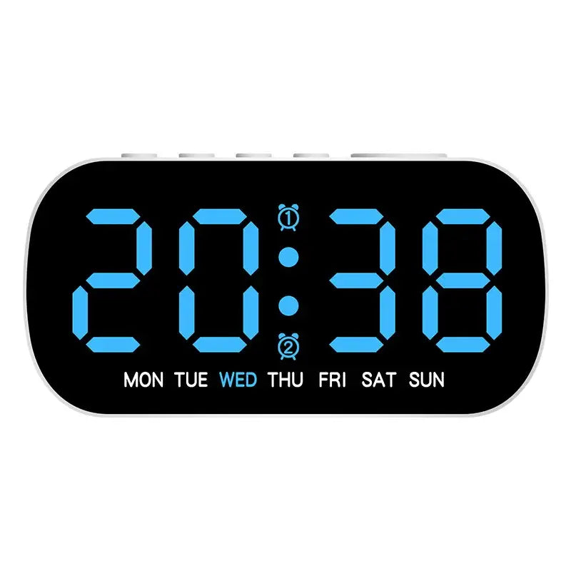 Digital Alarm Clock – USB Powered LED (different colours available) - Blue - HBC