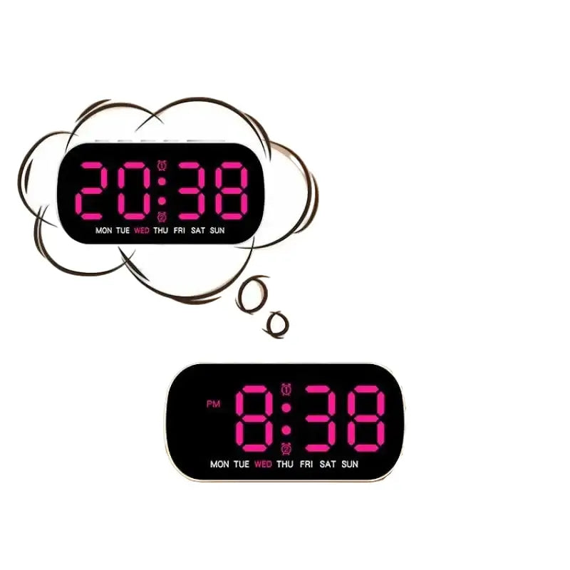 Digital Alarm Clock – USB Powered LED (different colours available) - HBC