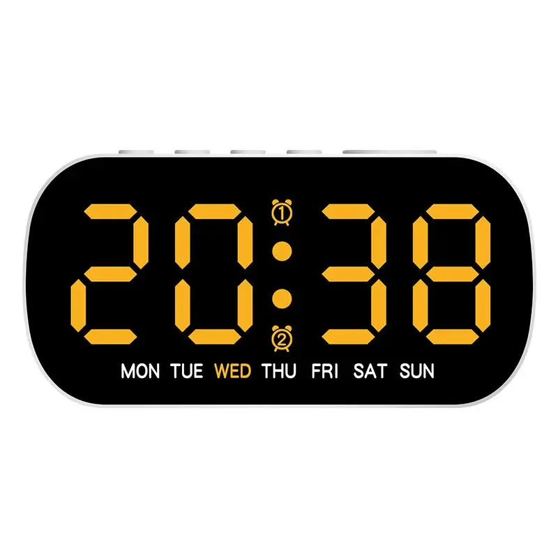 Digital Alarm Clock – USB Powered LED (different colours available) - Yellow - HBC