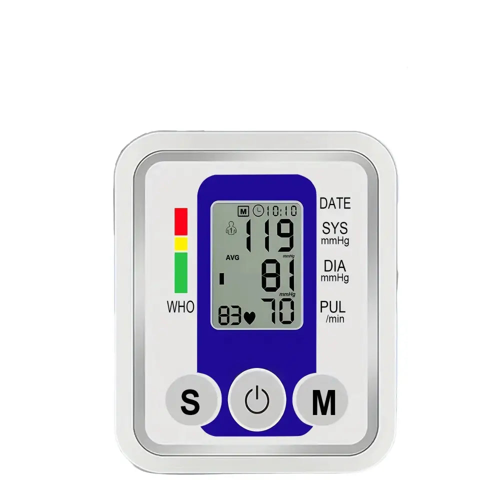 Digital Arm Blood Pressure Test Kit – Automatic BP & Heart Rate Monitor - Blood Pressure Monitor - HBC
