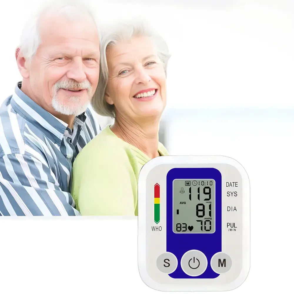 Digital Arm Blood Pressure Test Kit – Automatic BP & Heart Rate Monitor - Blood Pressure Monitor - HBC