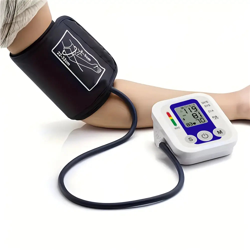 Digital Arm Blood Pressure Test Kit – Automatic BP & Heart Rate Monitor - Blood Pressure Monitor - HBC