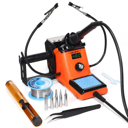 Digital Electric Soldering Iron Kit with Helping Hands (different plug type available) - 926LED-III / US / Soldering