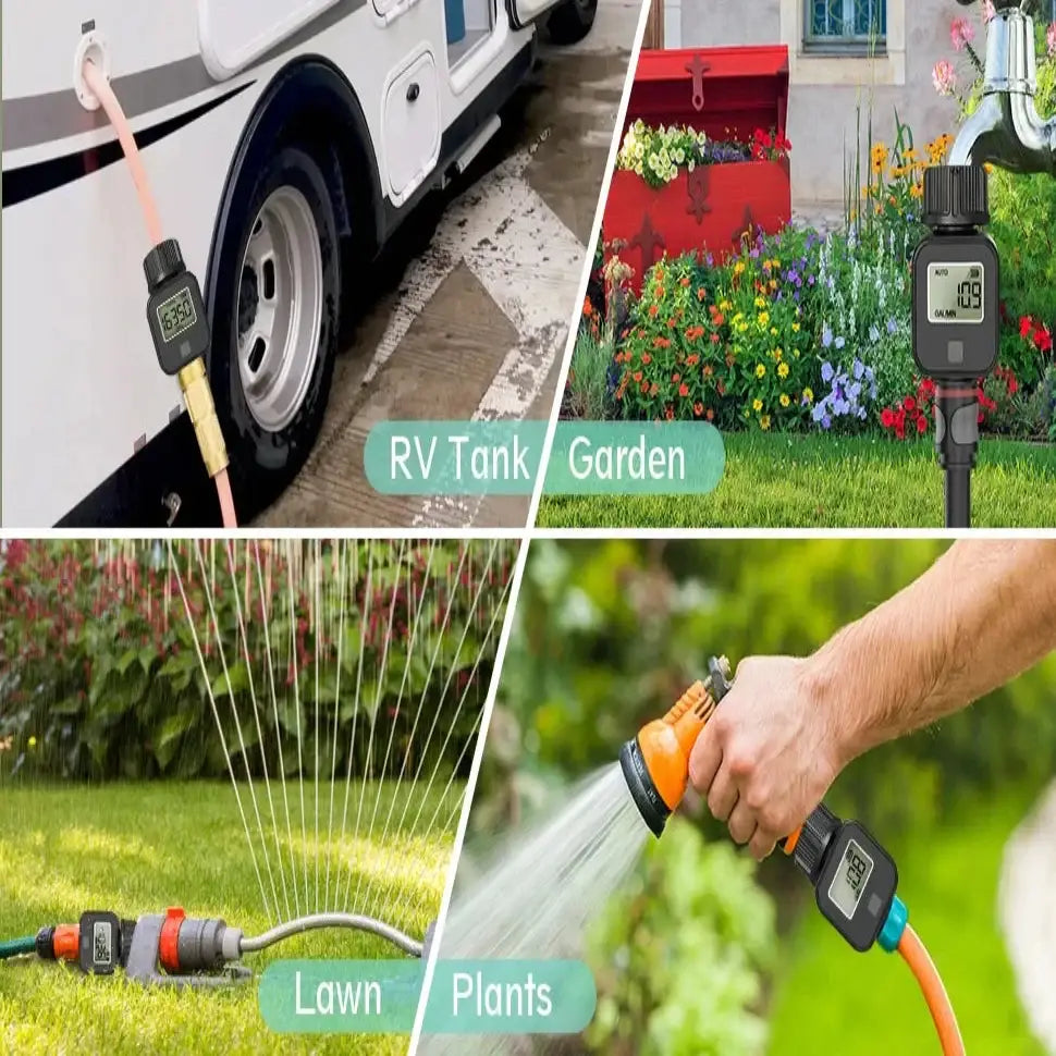 Digital LCD Water Flow Meter for Garden Irrigation (2 models available) - SS